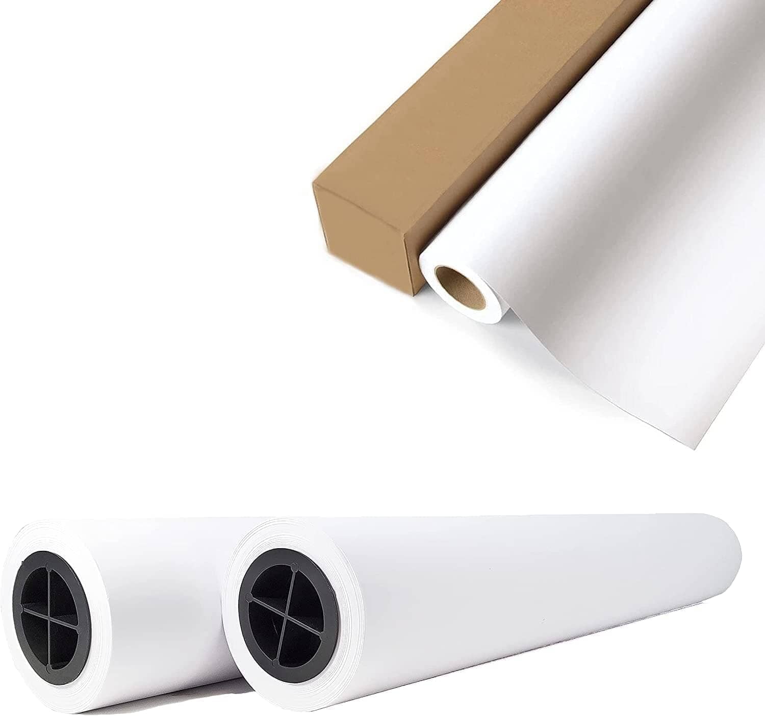Plotter Paper 36 x 150, CAD Paper Rolls, 20 lb. Bond Paper on 2" Core for CAD Printing on Wide Format Ink Jet Printers, 4 Rolls per Box. Premium Quality - fhs-paperrolls
